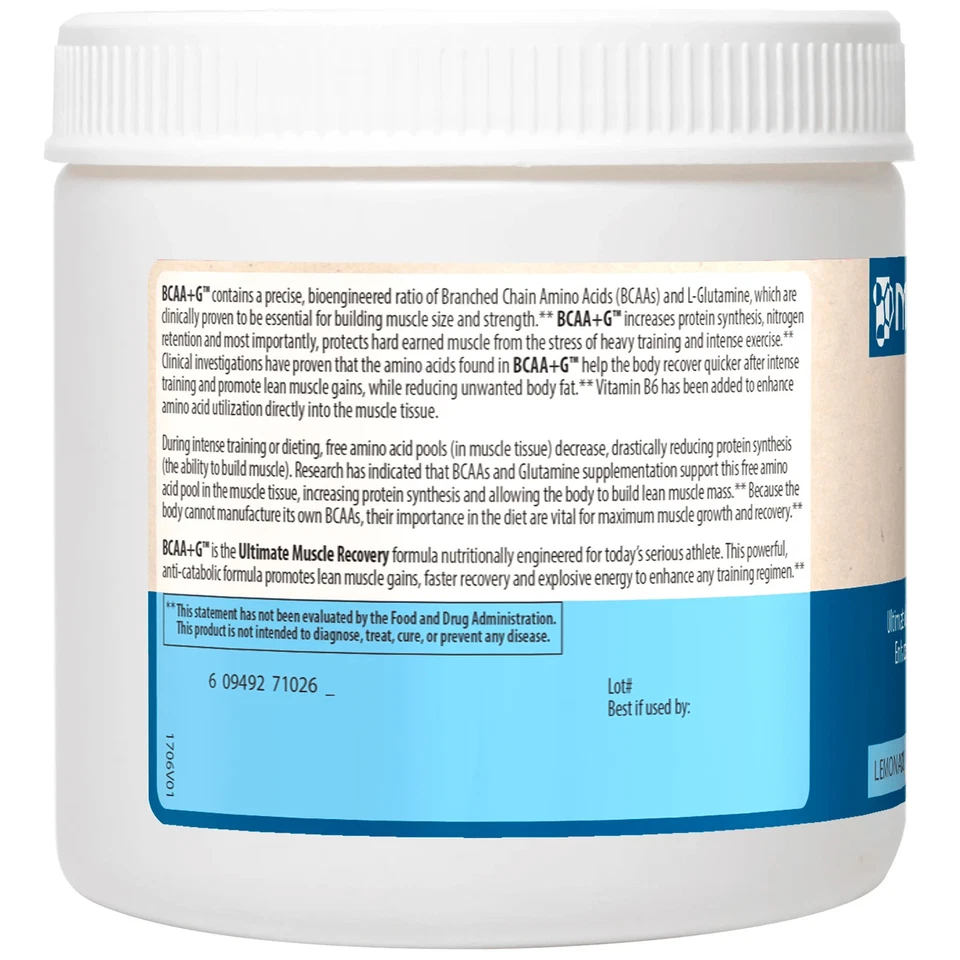 Limonada MRM BCAA G 0 396 libras 180 g GMP calidad garantizada, vegana Foto 3 de 3