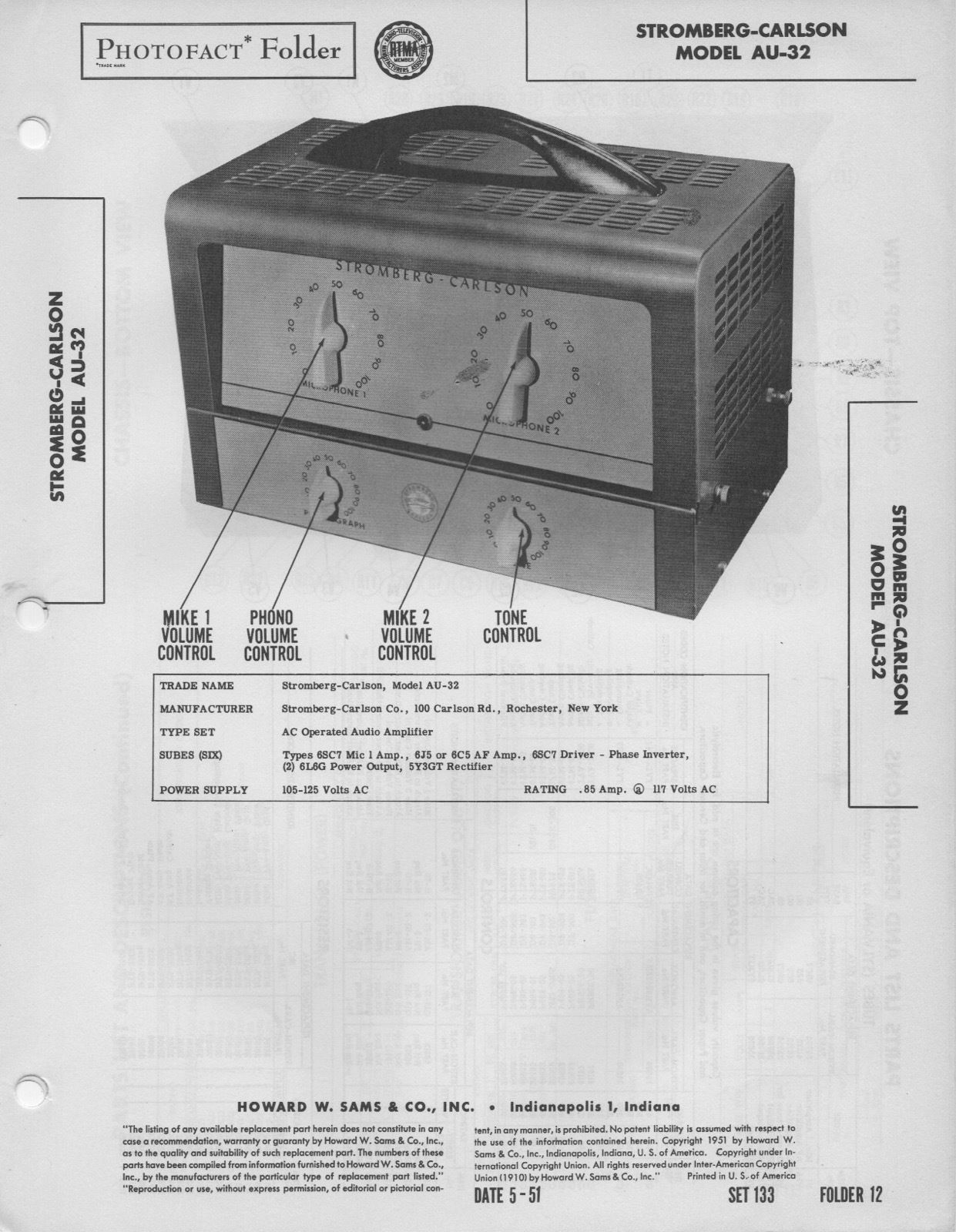 Stromberg-Carlson AU-32 vintage audio equipment - eBay listing photo 4
