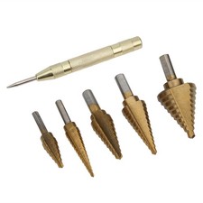 Ensemble De 6 Forets Étagés En Acier Rapide Pour Plaques De Fer