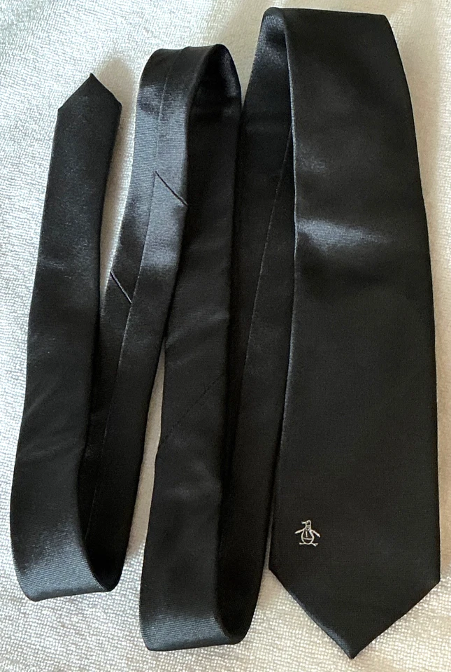 Penguin DARK GRAY Silk 2.75" W Skinny Tie - Image 4 of 4