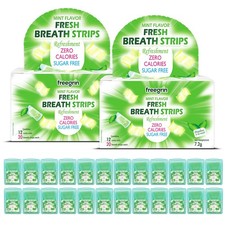 Breath Strips Fresh Mint Flavor,Individual Packs 24 20-Strip Packs,Portable P...