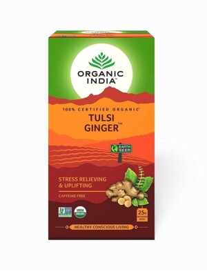 Ginger TEA Organic India 8 BOX 200 BAGS USA Organic India TEA OFFICIAL