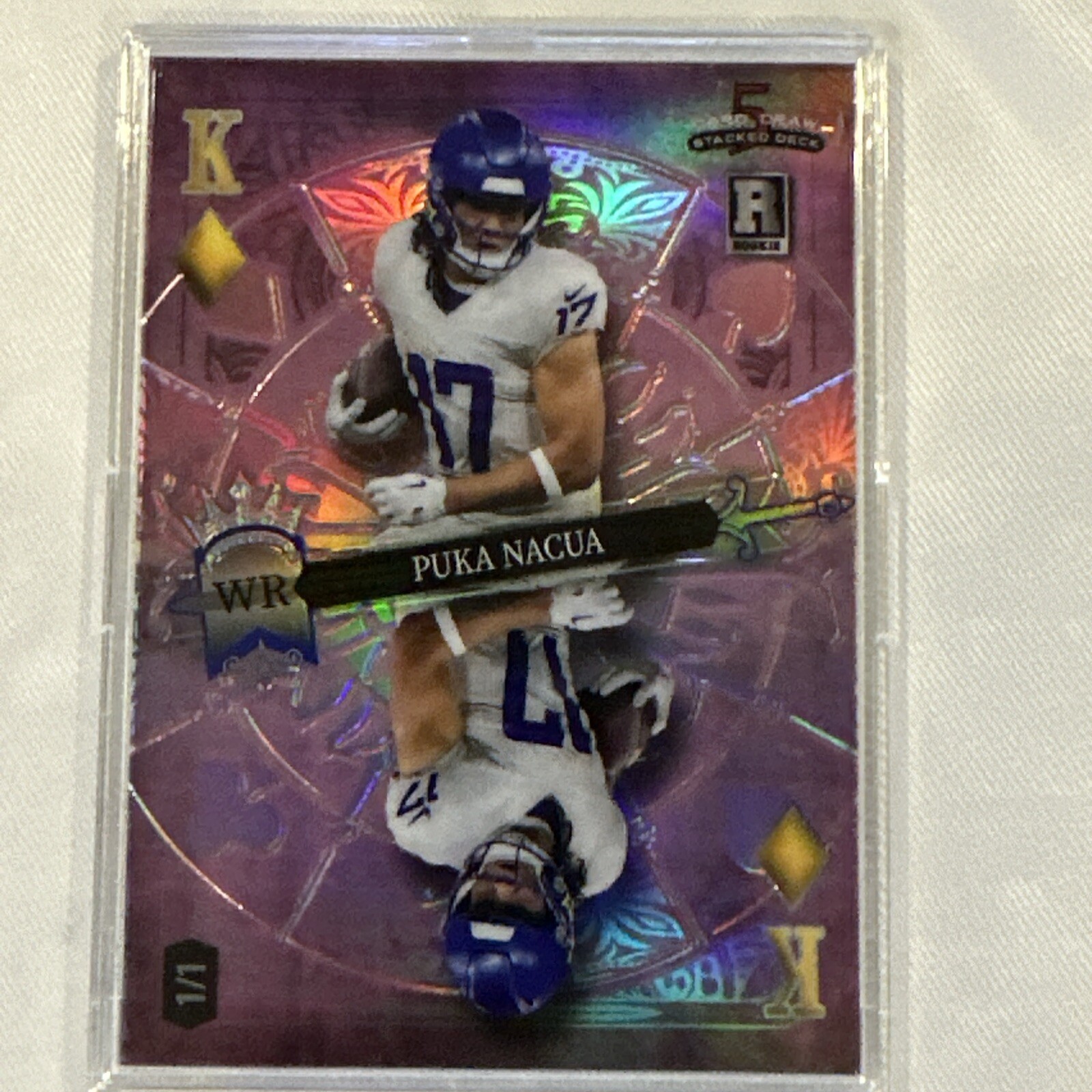 Puka Nacua Wild Card 5 Card Draw Stacked Deck Mirror 2UP King Promo #PN Base