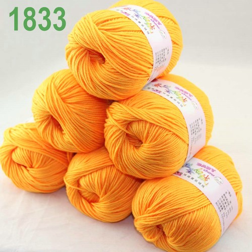 Sale New 6 balls x50g Soft Cashmere Silk Velvet Baby Children Hand Knitting Yarn - Picture 57 of 70