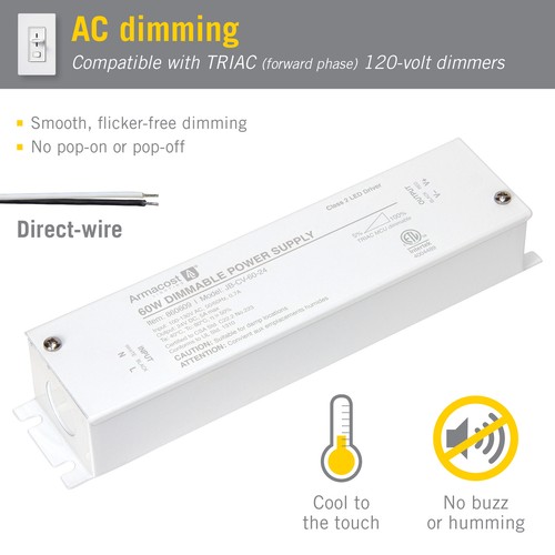 Armacost Lighting 60W Dimmable LED Driver with Enclosure 24V DC Chargers - Picture 3 of 5