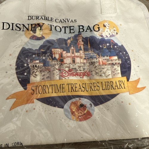 Borsa tote vintage Disney tela resistente Disney Castle StoryTime Treasures Library - Foto 2 di 9