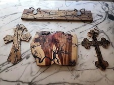 Handmade Electrocuted Wood Burning Art Lot Of 4
