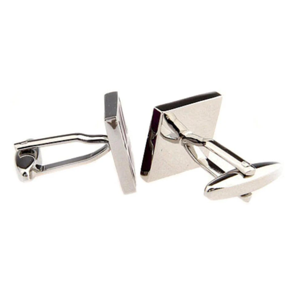 Gemelos LOVE Esmalte Púrpura Clásico Palabra Logo Cuadrado con BOLSA DE REGALO Novio Boda Foto 2 de 4