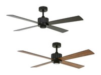 Energiespar Deckenventilator Mit Led Und Fernbedienung Newport Schwarz 137 Cm