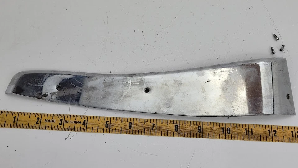 Mercedes-Benz 450 SLC 1978 interior panel de puerta de pasajero moldura superior cromada OEM Foto 3 de 3