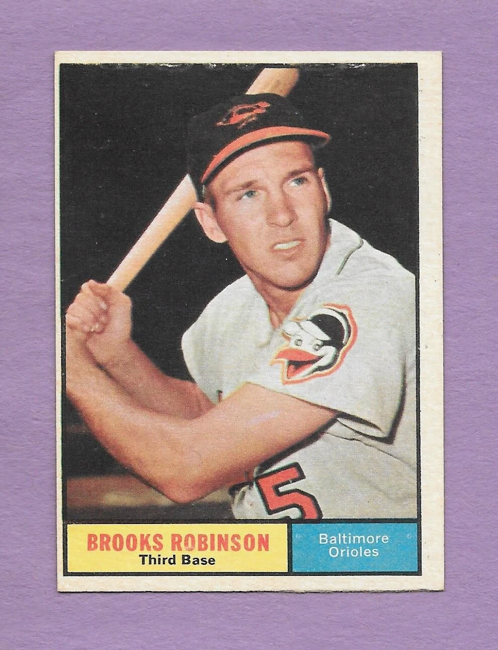 1961 Topps #10 Brooks Robinson HOF Baltimore Orioles sharp crease-free $80