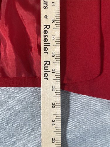 Black Label Evan Picone Blazer Womens 6 Red Solid Open Lined Career Real Estate - Picture 12 of 13