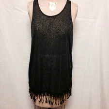 Soybu Alegre Bathing Suit Cover Up Black SY8914TSKT NWT