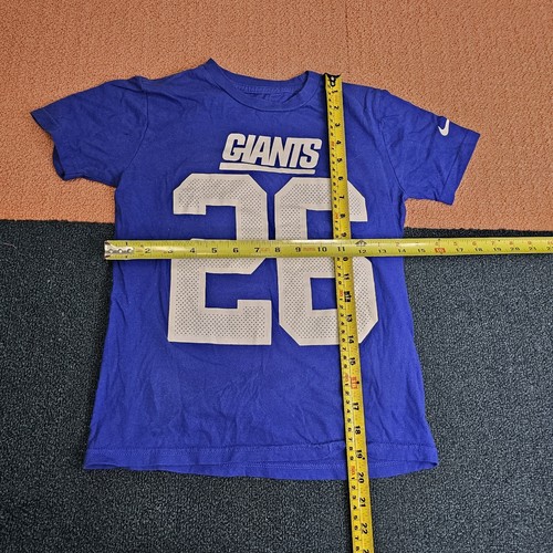 Distressed* Saquon Barkley New York Giants Youth T-Shirt Small Blue P8a - Picture 6 of 10