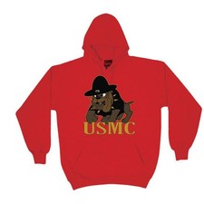 US Marines Bulldog Men's Hoodie Sweatshirt Red New military Xtreme Endurance