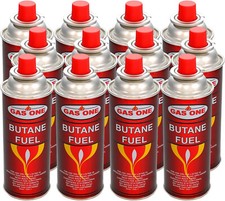 12 Butane Fuel GasOne Canisters for Portable Camping Stoves