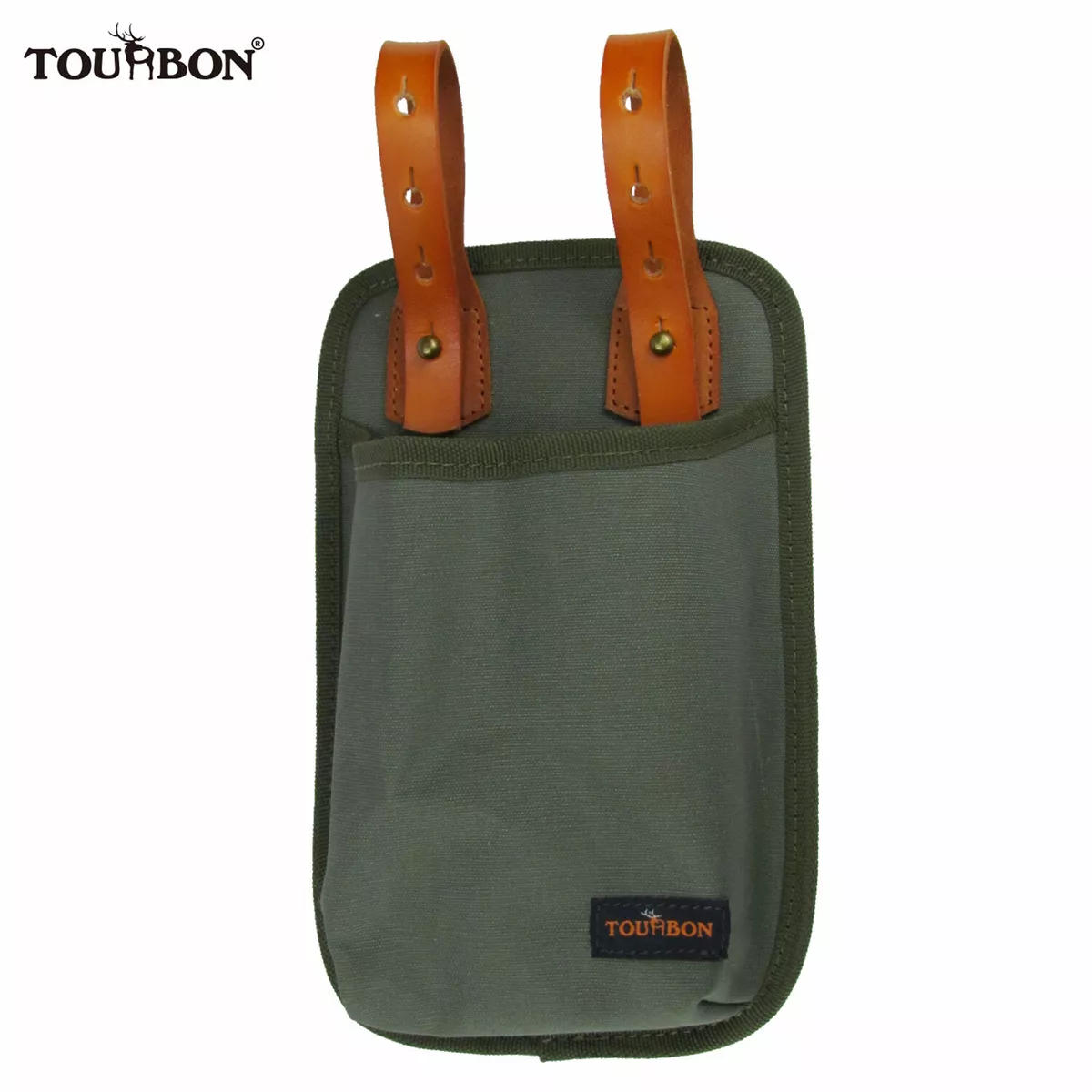 TOURBON Canvas Bicycle U lock Holder Bike Pannier Frame Case Lock