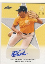 BRAYDEN JONES 2020 Leaf Perfect Game PG Yellow AUTO /25 OLE MISS