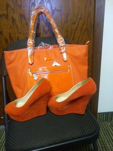 matching shoes and purse