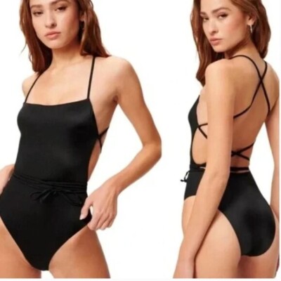 Good American ワンピース 水着 ブラック スイムウエア 黒 Good American Women Barely There One Piece Swimsuit Black sz