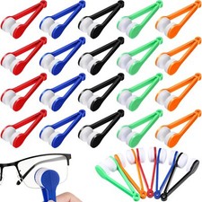 40 Pcs Mini Glasses Eyeglass Cleaner Brush Eyeglasses Mini Brush Microfiber Spec