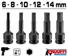 5 x Kraft Schlagschrauber Stecknuss 6mm -14mm Innen Sechskant Für Inbus Schraube