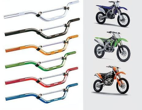 Guidon 22 mm cross vert compatible Kawasaki et Suzuki Streetmotorbike