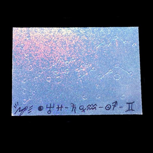 ACEO “Moon & Neptune Pisces Saturn & Venus Aquarius” Sky Map Spiral Art Card - Picture 2 of 5