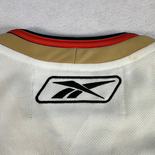 Reebok CCM Anaheim Ducks Ice Hockey NHL Jersey Men's Medium White Embroidered - Picture 10 of 10