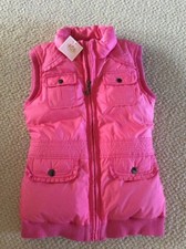 NWT Juicy Couture Puffer Vest Girls XL 14 Pink 148