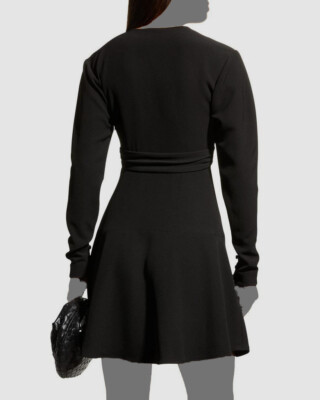 A.L.C. Lex Front-Gathered Mini A-Line Dress, Black, Women's, 10, Cocktail & Party Wedding Guest Dresses A-Line Dresses