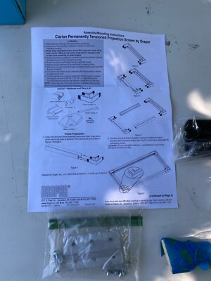 #ad #ad Clarion by Draper Fixed Veltex Frame 133quot; Pure White Projection Screen New $199.95