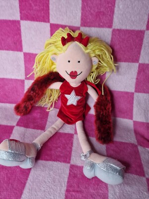 Vintage Debenhams Chritmas Girl Ragdoll Doll Plush Fizzy Lizzy B5