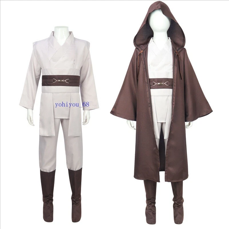 Star Wars Obi - Wan Sith Cosplay Costume Brown Hooded Jedi Robe Performance Gift - Image 3 of 4
