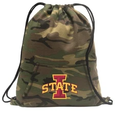 Iowa State Camo Drawstring Backpack Iowa State University Hoody Style Cinch Pack