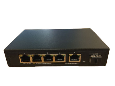 6 Port 2.5G Unmanaged  Ethernet Switch w/10G SFP Uplink Full Metal Housing