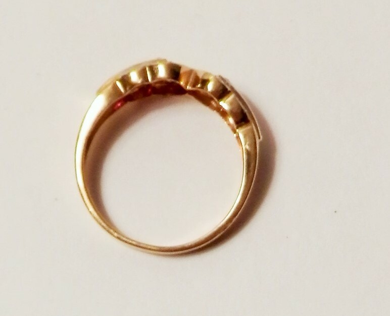 Beautiful .40ctw Square Ruby & Round Diamond 14K … - image 7