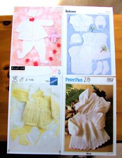 4x Vintage (1980s) Phildar/Hayfield/Wendy/Falcon Baby Clothes Knitting Patterns