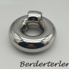 Heavy Weight Thick Push Lock Penis Stretcher Ring Ball Enhancer Extender Men