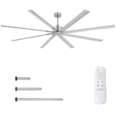 ZMISHIBO 96 Inch Industrial DC Motor Ceiling Fan, Large Ceiling