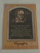 2012 Panini Cooperstown Bronze History #/599 Branch Rickey #72 HOF