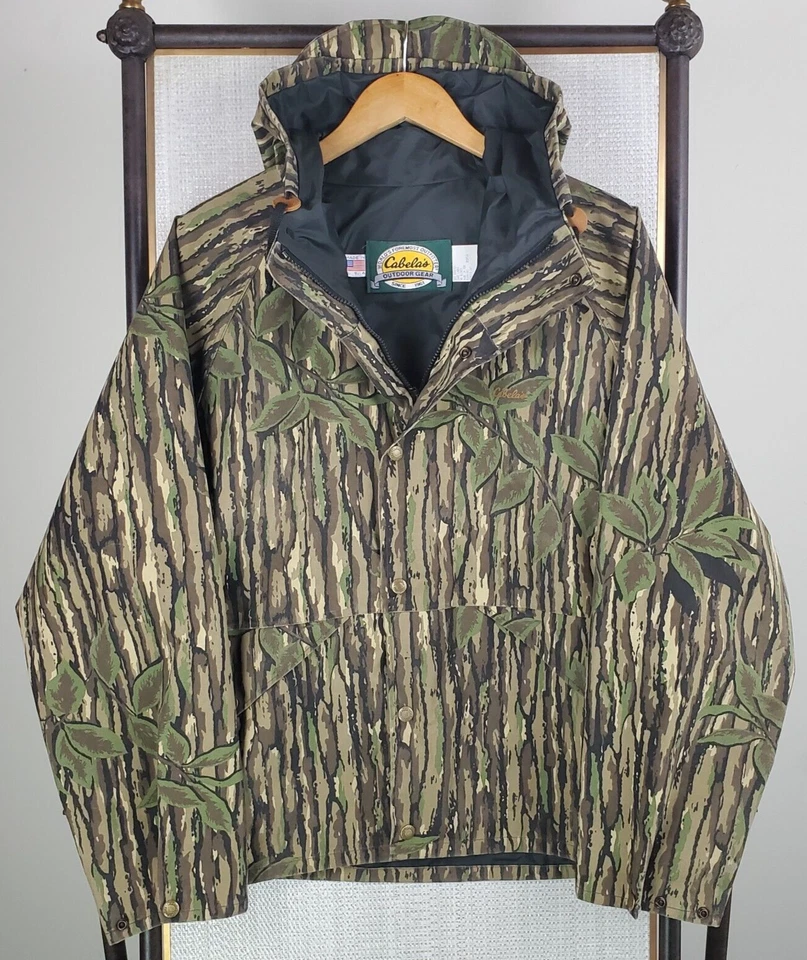 VTG CABELAS Size Medium Mens Jacket GoreTex Made in USA Realtree Camo Shell Hood - Image 4 of 4
