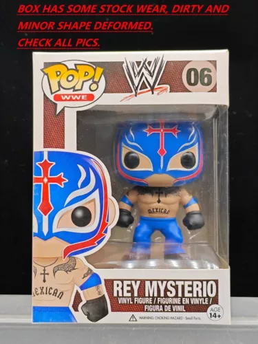 100% Authentic Funko Pop! WWE Rey Mysterio #06 Rare Vaulted Vinyl Figure