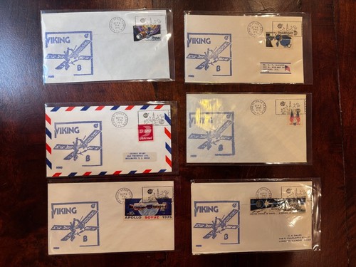 Viking B MARS 9/9/1975 KSC FL Launch 6 Covers RSC Rubber Stamped Cachets !!