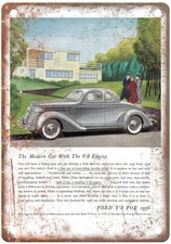 Vintage 1936 Ford 5 Window Coupe Modern Ad Retro Look Metal Sign A6563 Vintage 1936 Ford 5 Window Coupe Modern Ad Retro Look Metal Sign A6563