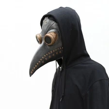 Plague Doctor Mask Cosplay Anime Latex Face Masks Long Nose Bird Beak Steampunk 