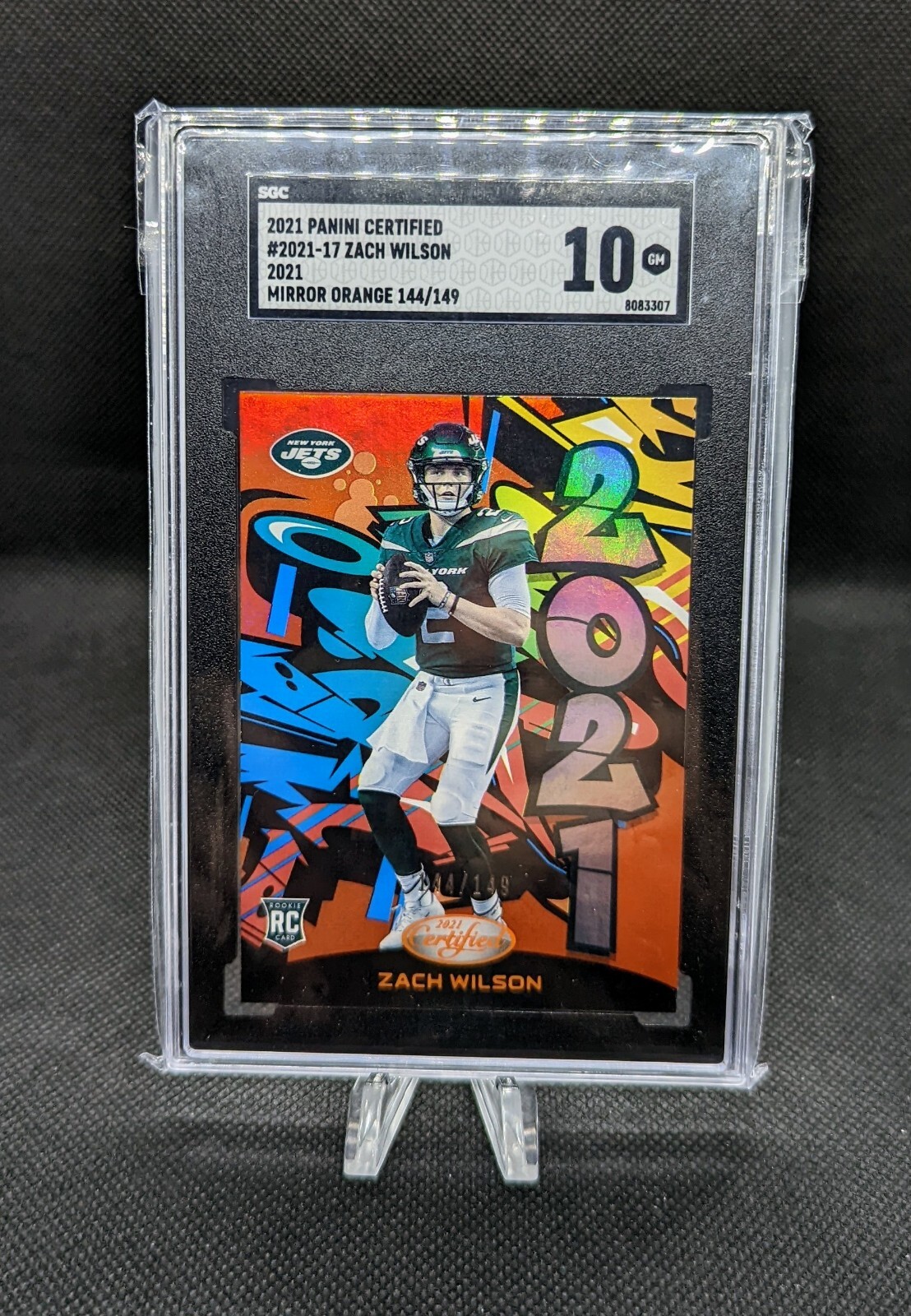 Zach Wilson Panini Certified #102 Mirror Orange