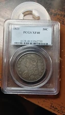 1821 Capped Bust Half Dollar 50C PCGS XF40                                  5031
