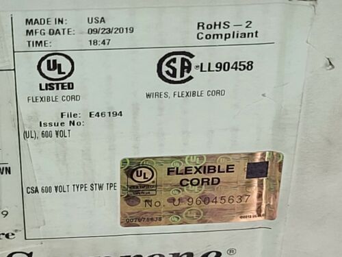 Southwire 550399 14/4C Seoprene SEOOW 600V 105C TPE Power Cable Cord /10ft - Picture 2 of 10