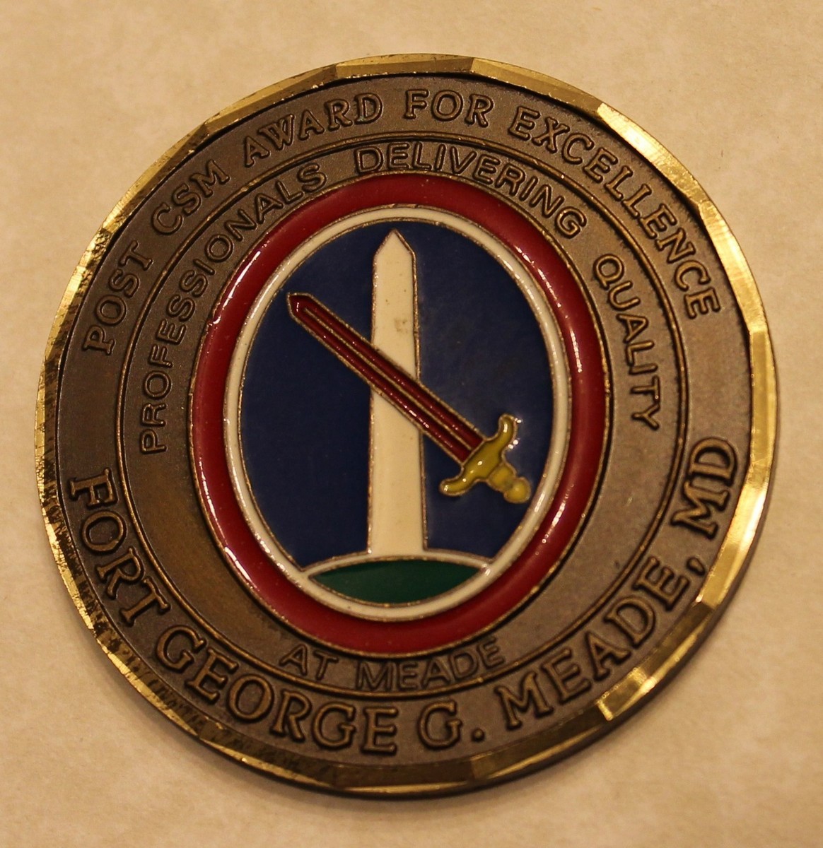 Command Sergeant Major Award For Excellence NSA Ft Meade Army